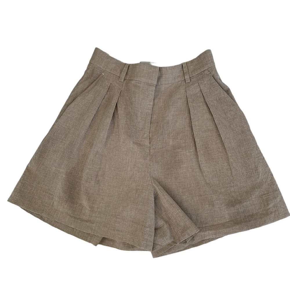 Rebecca Valance Zohra cotton and linen high waisted shorts. Size Small - Picture 2 of 13